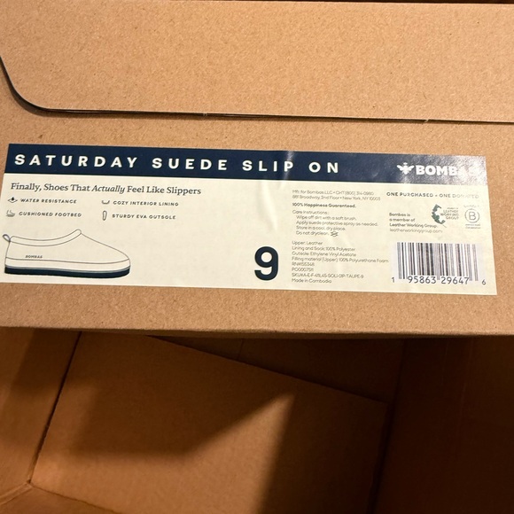 BOMBAS SATURDAY SLIP ON WOMENS SIZE 9 TAUPE - Picture 6 of 6